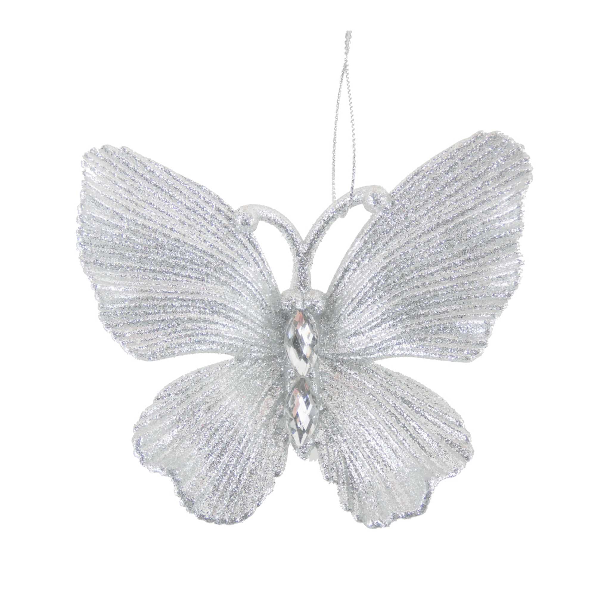 Silver on sale glitter butterflies