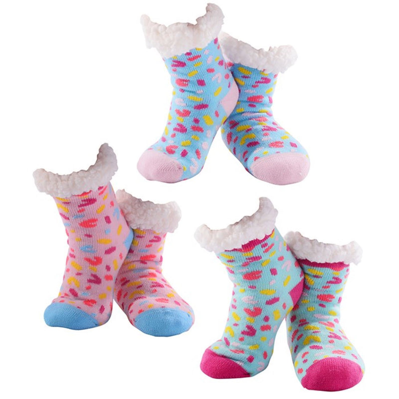 Nuzzles Girls Jelly Beans Fleece Lined Socks