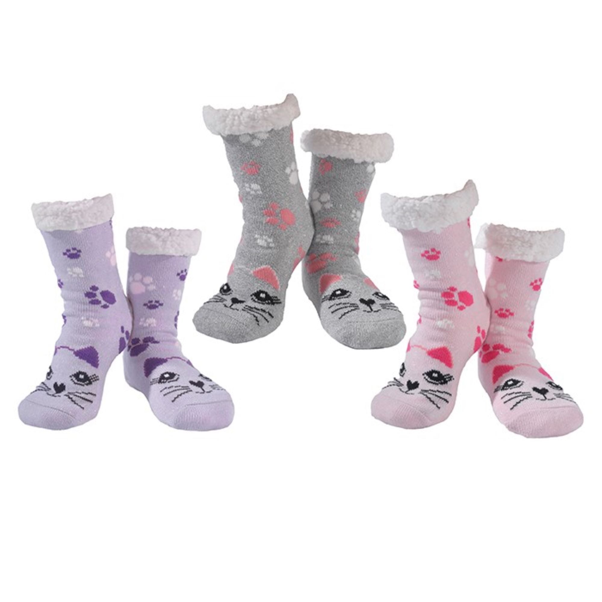 Nuzzles Ladies Kitty Cat Fleece Lined Socks | Christmas Gifts For Her ...