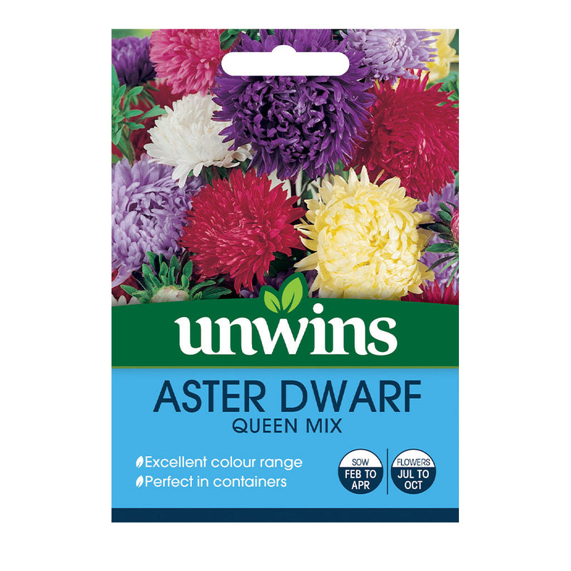 Unwins Aster Dwarf Queen Mix Seeds