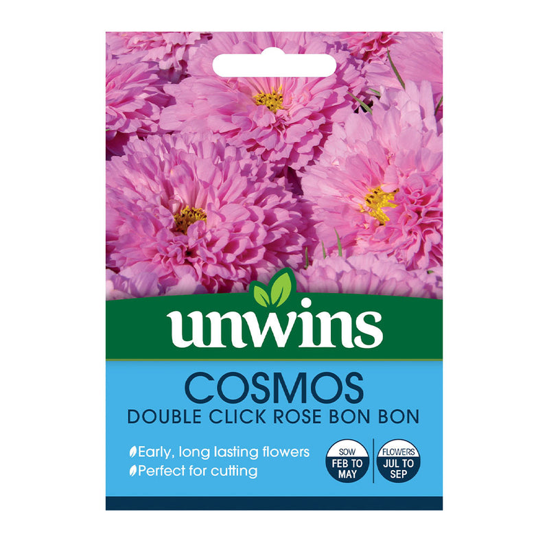 Unwins Cosmos Double Click Rose Bon Bon Seeds