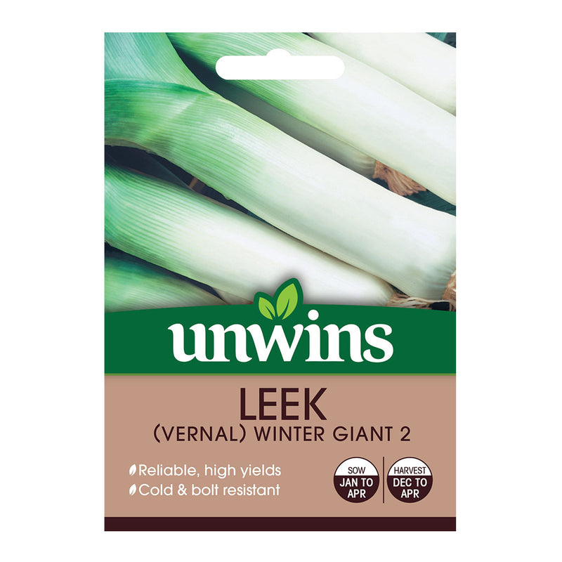 Unwins Leek Vernal Winter Giant 2 Seeds