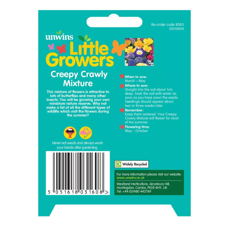 Unwins Little Growers Creepy Crawly Flower Mixture Seeds