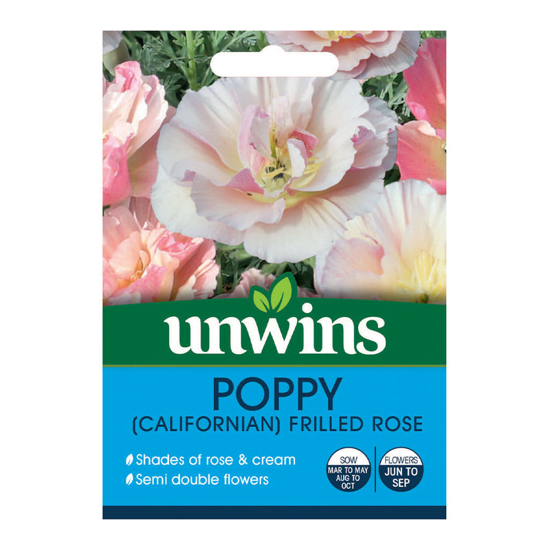 Unwins Poppy Frilled Rose Seeds