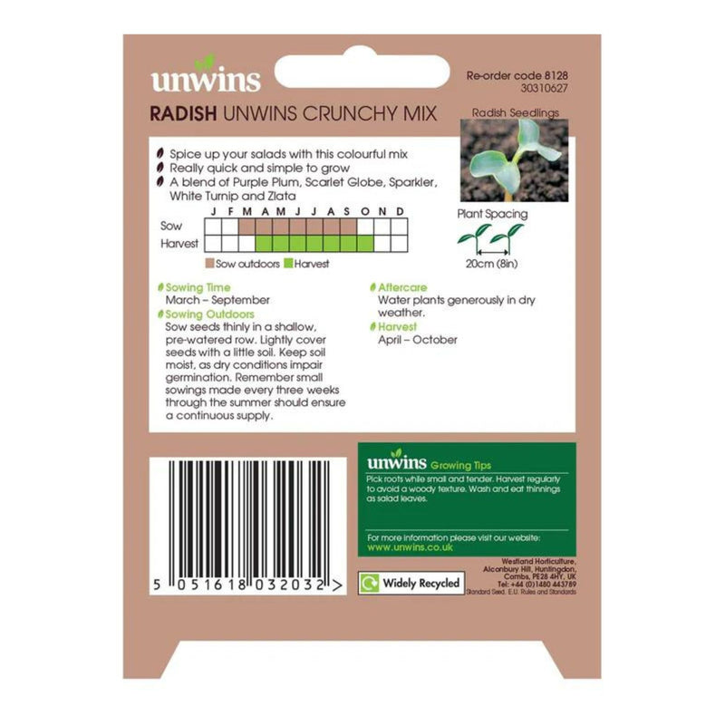 Unwins Radish Crunchy Mix Seeds